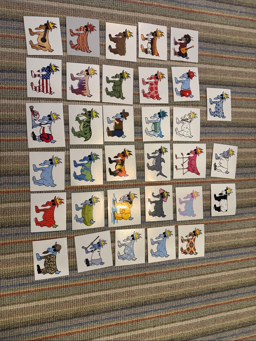 Kids Trading Card Pack with Colorful Elephant Characters - Multi-Color
